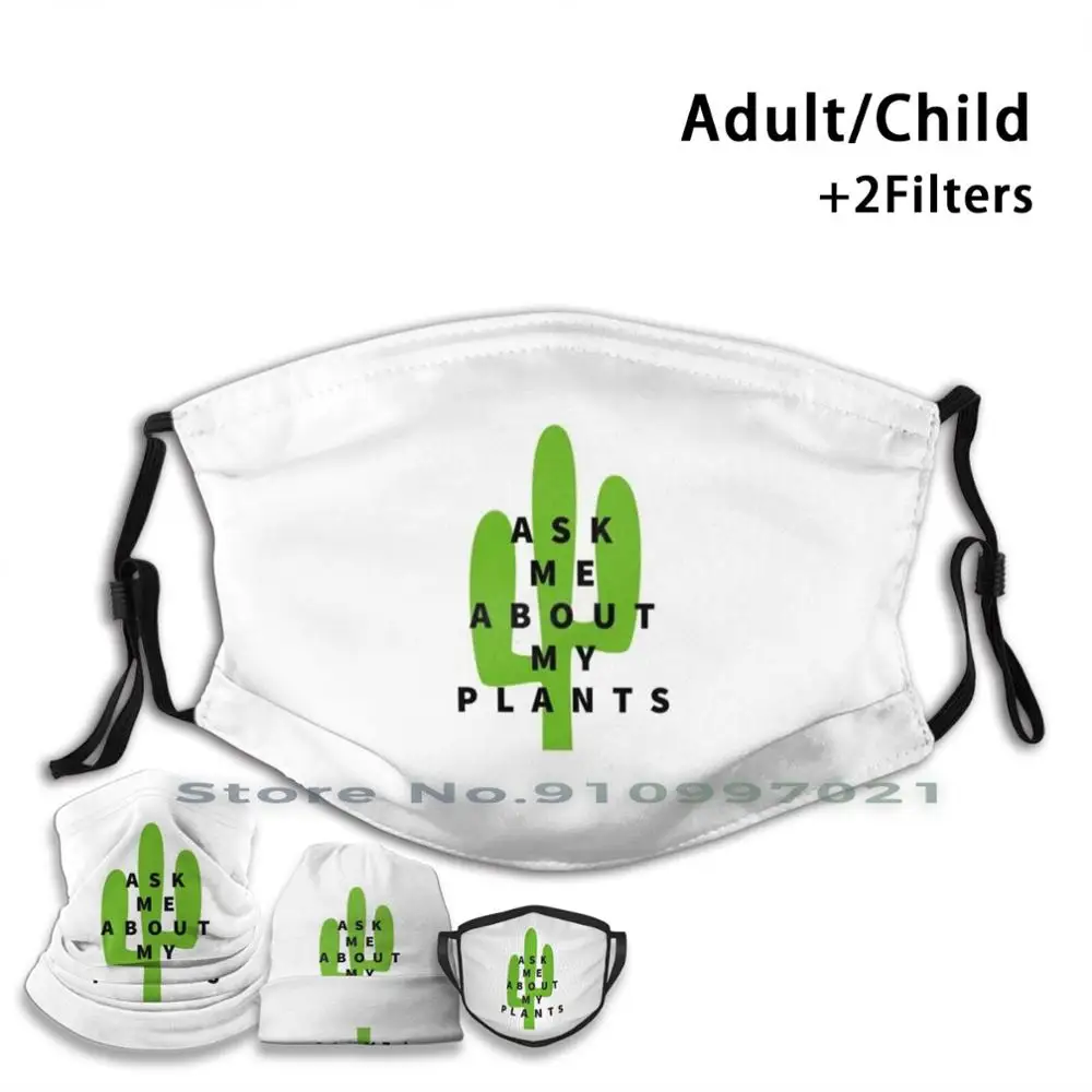 

Маска моющаяся многоразовая для лица с фильтрами, для детей и взрослых, с любовными растениями, «кактус», «Love»