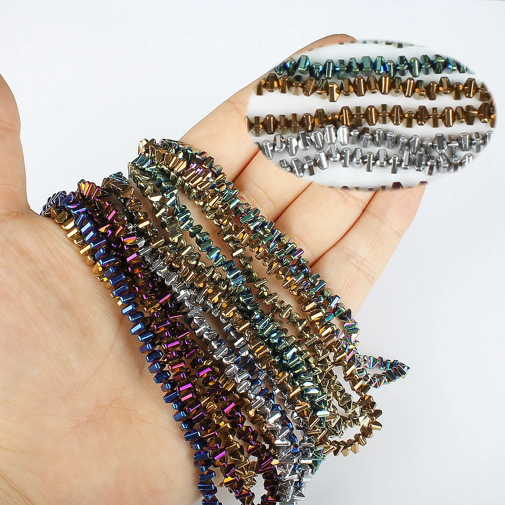 Бусины Из Натурального Гематита 4x3 мм 6x3 с покрытием из твердого треугольника