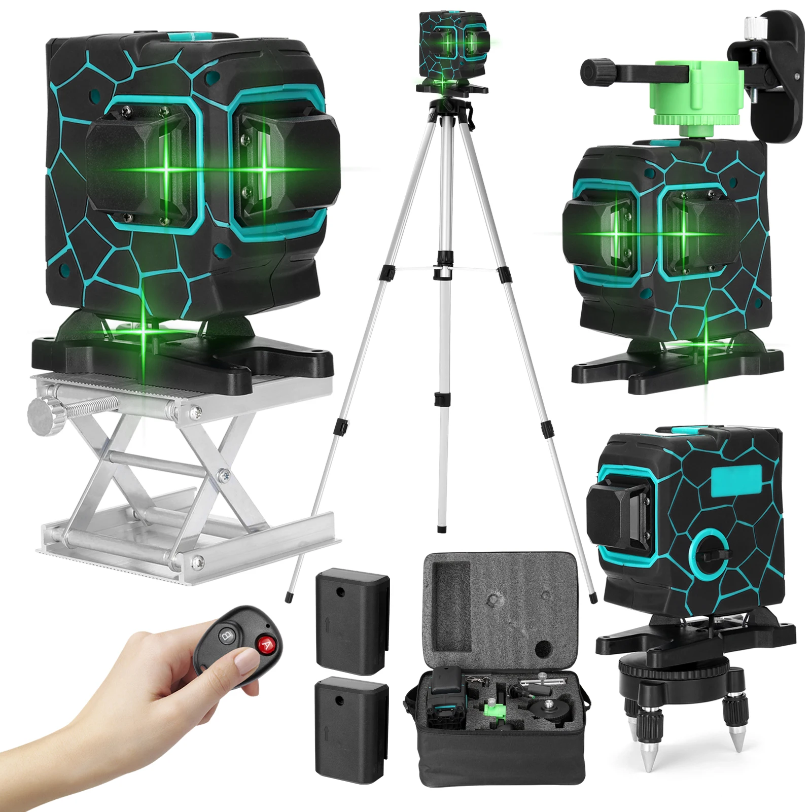 

Multifunctional 3D 12 Lines 360 Laser Level Tool Vertical Horizontal Lines with 3° Self-leveling Function