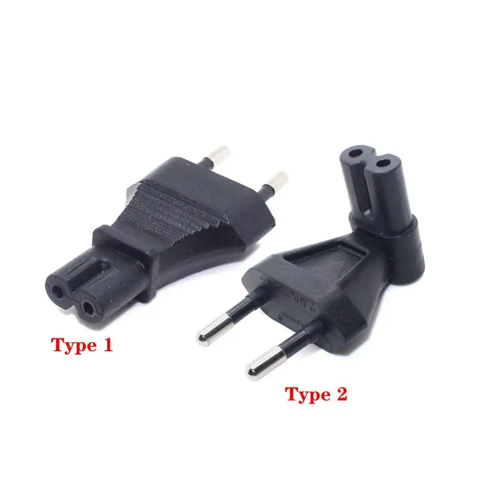 

Europe CEE7/16 Two pin Plug to IEC C7 Receptacle Right Angle Power Plug Adapter