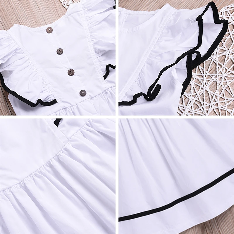 Платье для девочек в стиле колледжа 2020 летние детские платья принцессы без