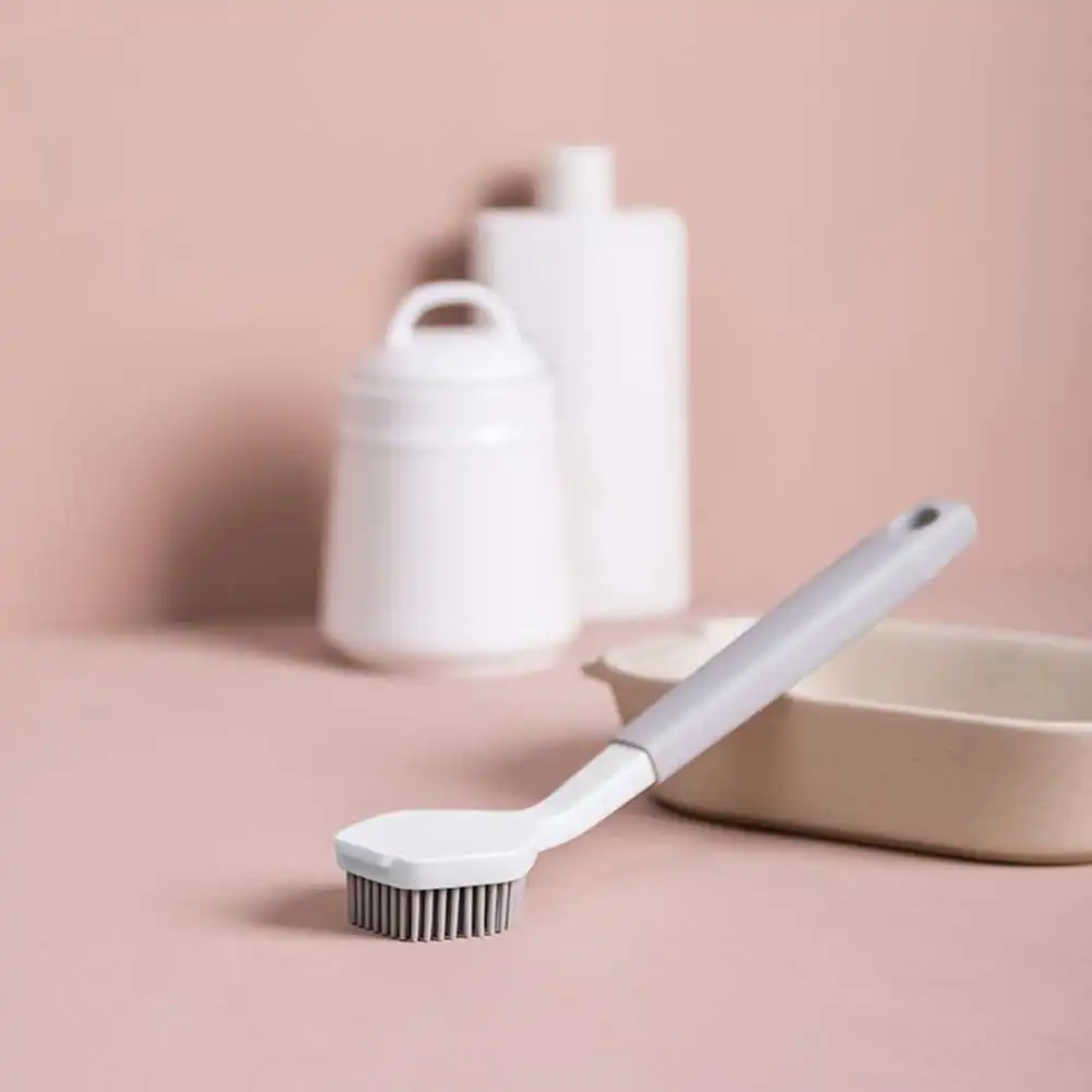 

Multifunction Kitchen Accessories Tools Pan Cleaning Brush Silicone Long Handle Dish Pot Washing Brush Set