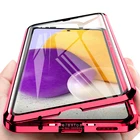 Чехол-книжка для samsung galaxy a12, a32, a52, a72, 360, металлический, двусторонний