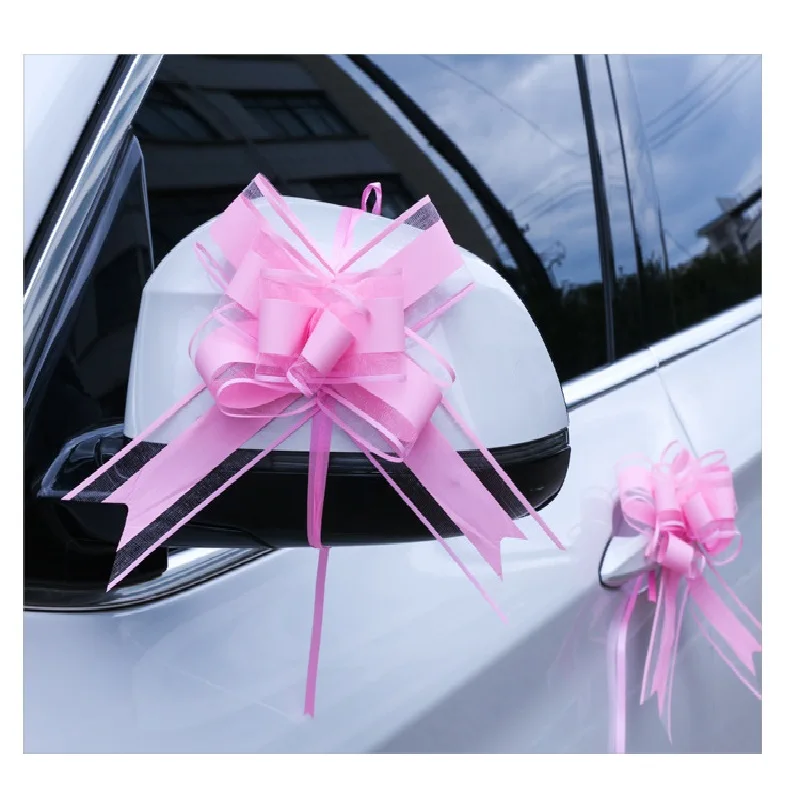 20 шт. 3 см белая/Розовая очень большая снежная пряжа лента-бант для подарочной