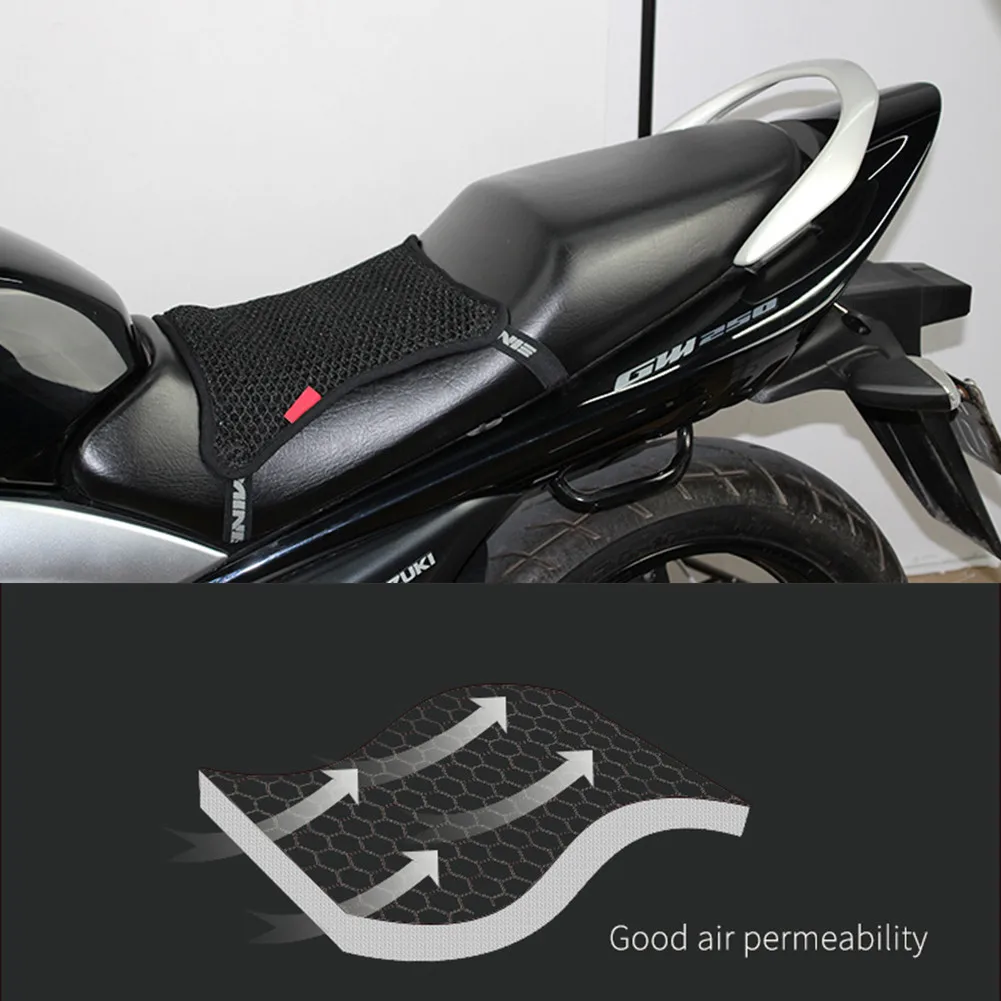 

36x32cm Motorcycle Seat Cover Breathable 3D Mesh Net Cushion Breathable Anti-Skid Moped Cushion Cover Motorcycle Cushion Cover
