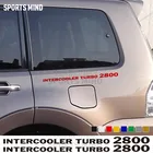 5 пар, интеркулер, турбо 2800, виниловые аксессуары для Mitsubishi Pajero Delica L300, Shogun, наклейка