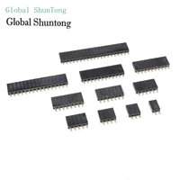 10pcs single row pin female header socket pitch 2 54mm 12p 3p 4p 6p 8p 12p 15p 20p 40p pin connector for arduino