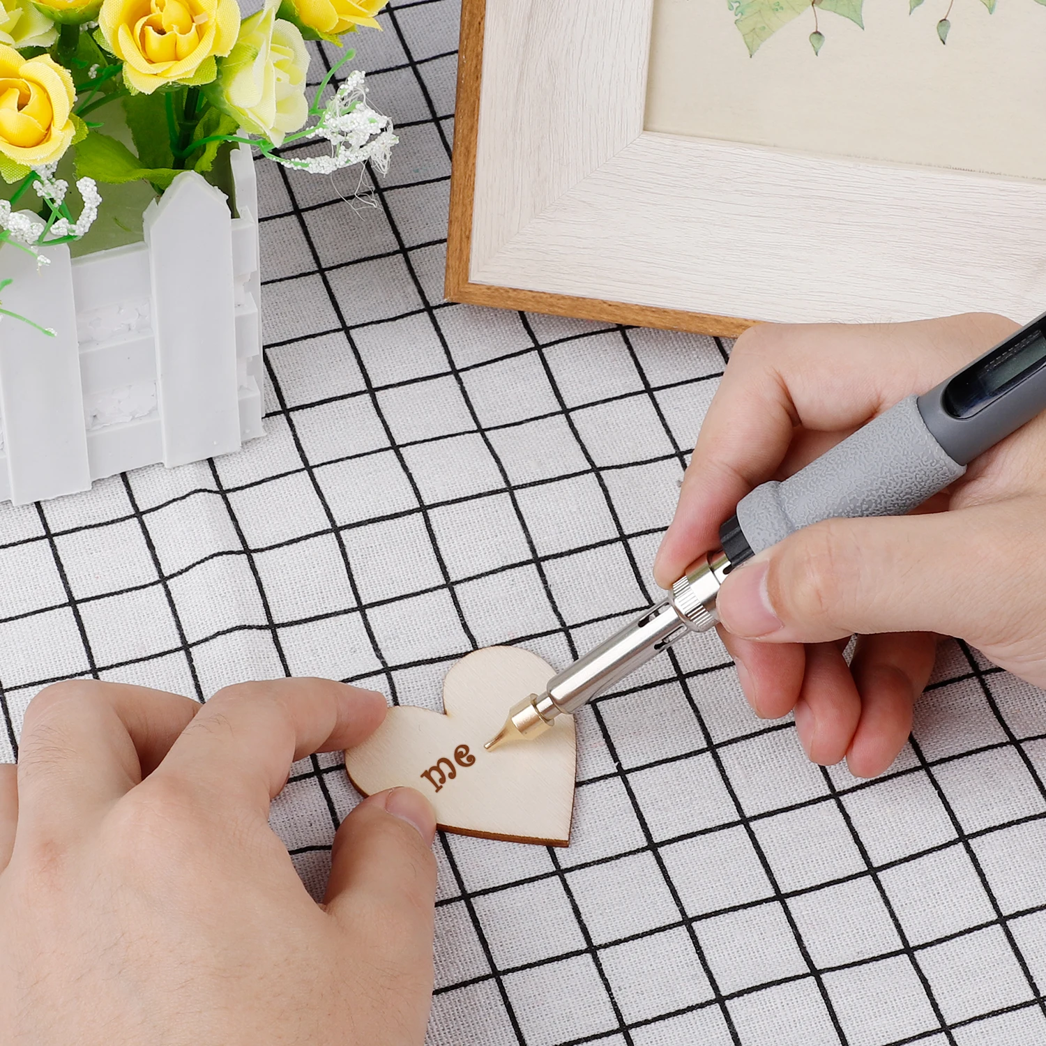 38 шт. дровяной печи наконечников ручек резьба очищайте жало паяльника трафарет