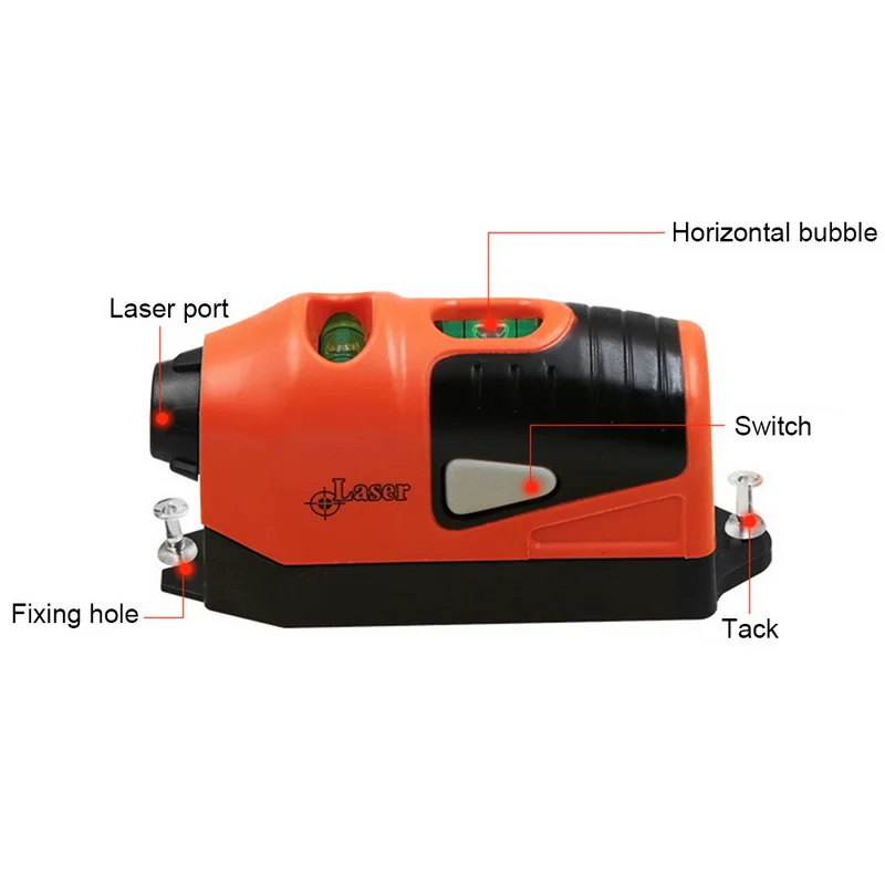 Mini Laser Level Ground Infrared Right Angle Degree Vertical Horizontal Guided Line Measurement Gauge Tool | Инструменты