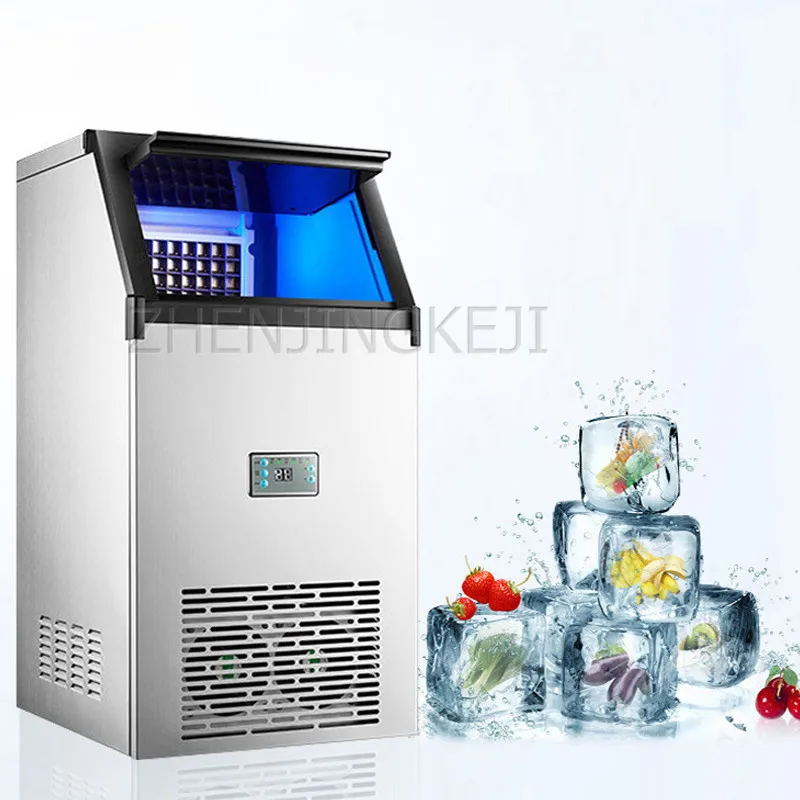 110 в/220 в 80 кг большая машина для льда коммерческое умное быстрое оборудование из
