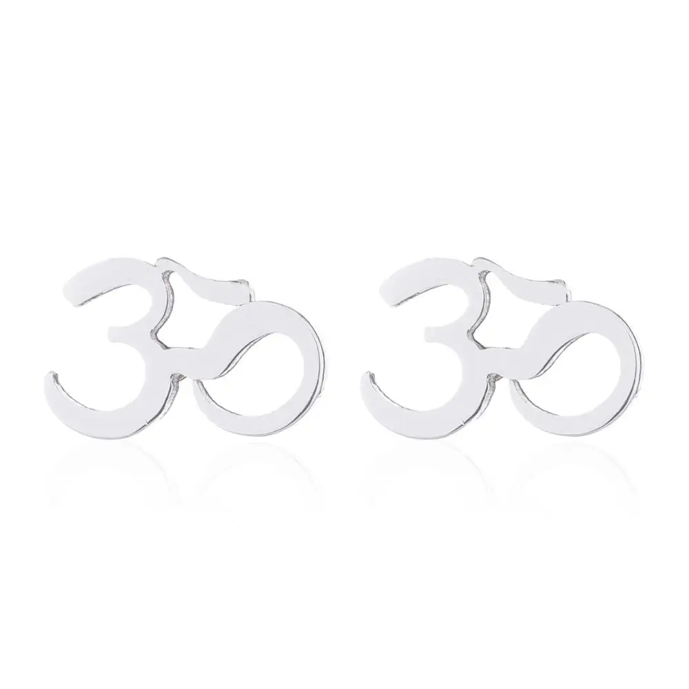 Женские и мужские серьги-гвоздики FENGLI OM индийские буддийские серьги для йоги из