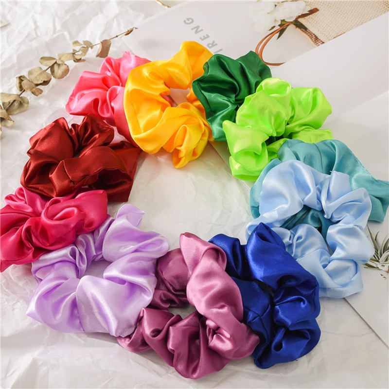 

35pcs Hair Scrunchies Satin Elastic Velvet Bands Ponytail Holder Hair Ties Chiffon Women Girls Hair Accessories Organza Headwear
