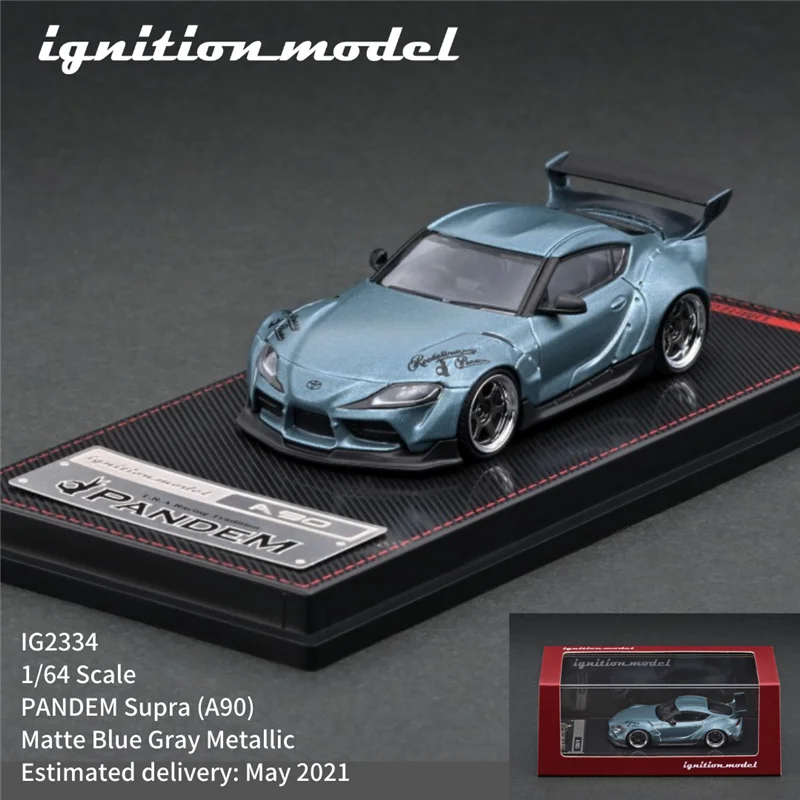 

IG 1:64 PANDEM Toyota Supra (A90) матовая синяя серая металлическая модель автомобиля