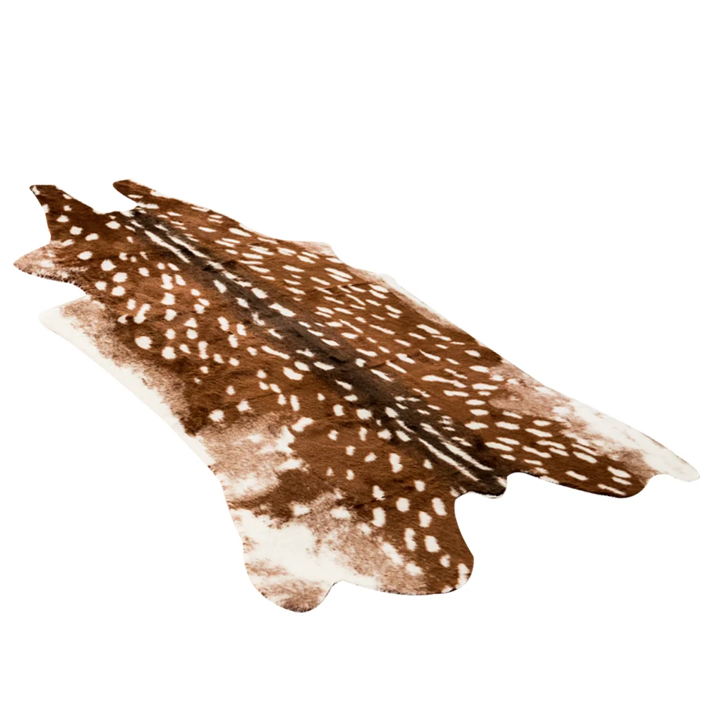 저렴한 1pc Sika 사슴 인쇄 카펫 지상 매트 바닥 깔개 장식 지상 패드 홈