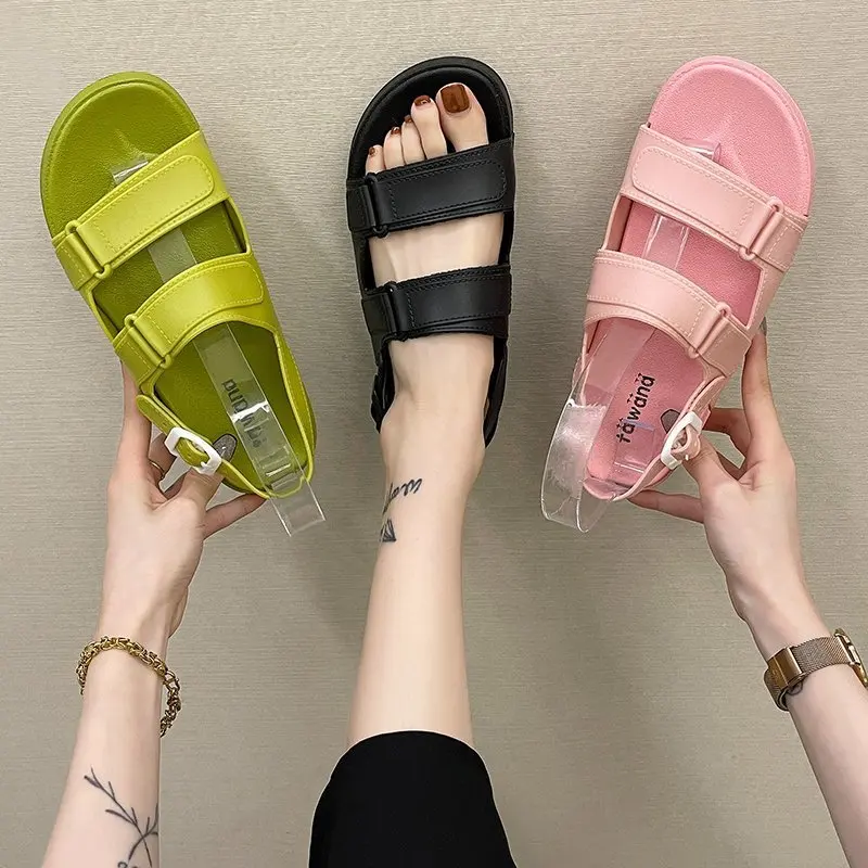 

Beach Sandals Women 2021 New Summer Korean Casual and Comfortable Flat Roman Sandals