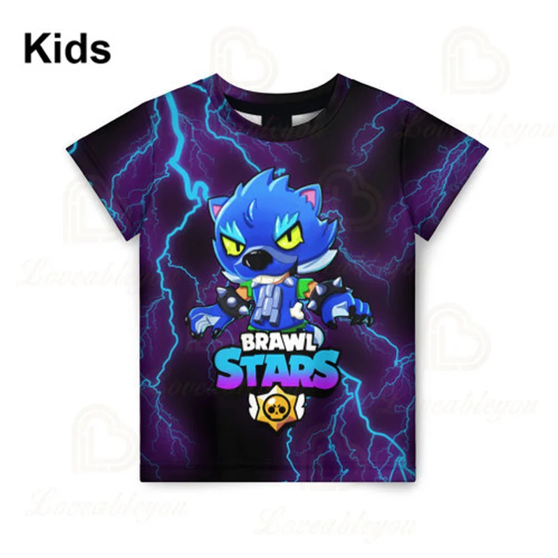 

2021 Summer Children Clothing Stars Breathable T-Shirt Baby Kids Clothes Boys And Girls Cool Short Sleeve Tops Fashion Cartoon