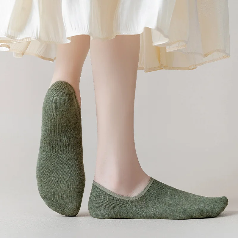 

10 Pair Socks Low Help Light Mouth Solid Color Boat Socks Women's Japanese Simple Antibacterial Anti-odor Invisible Socks