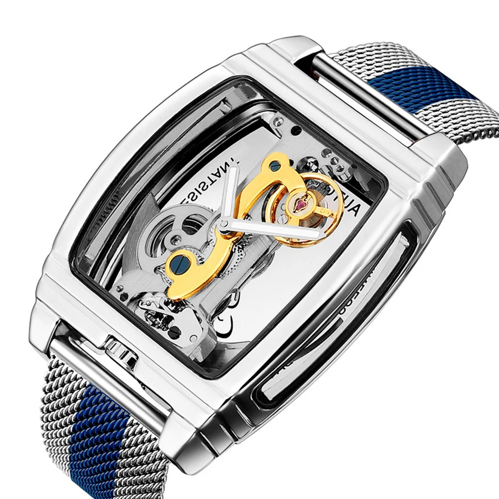 Men Flywheels Bridge Movement Exhibition Manual Mechanical Wrist Watch NYZ Shop | Наручные часы