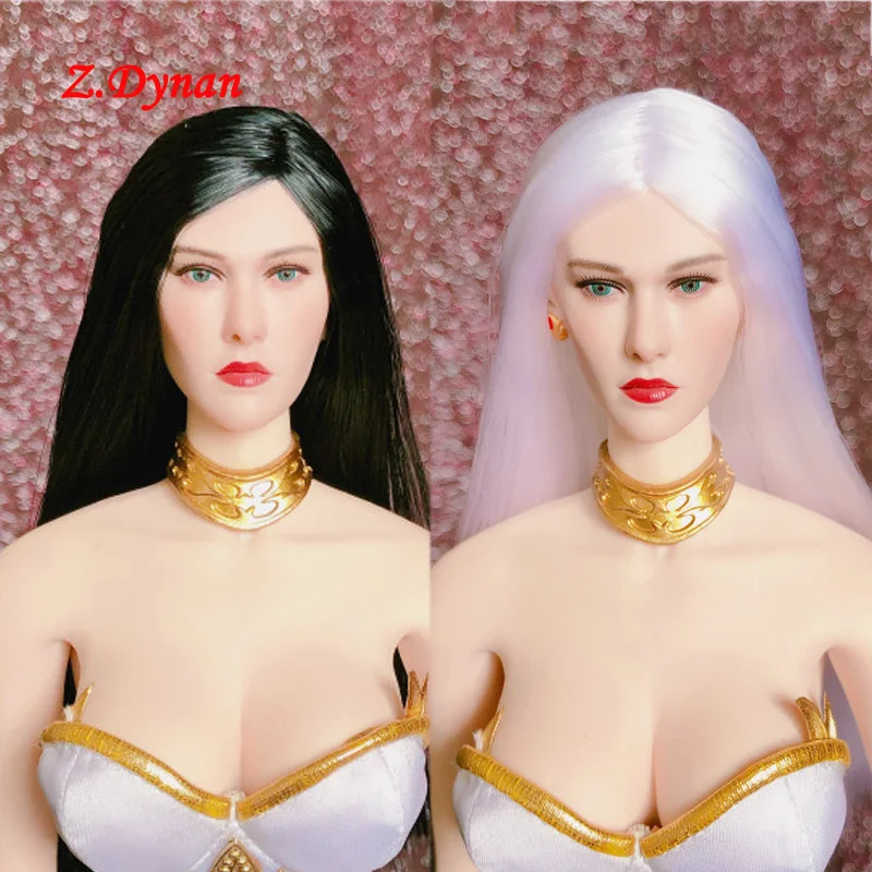 Масштаб 1/6 Женская экшн фигурка голова вампира лепка бледная кожа белые