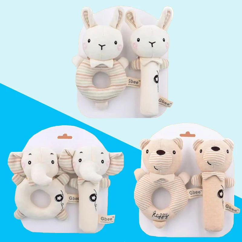 

1-2 шт., детские мягкие плюшевые погремушки