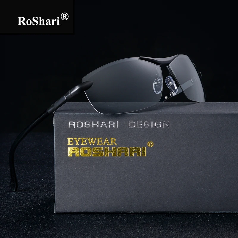 Очки солнцезащитные RoShari мужские фотохромные поляризационные Профессиональные