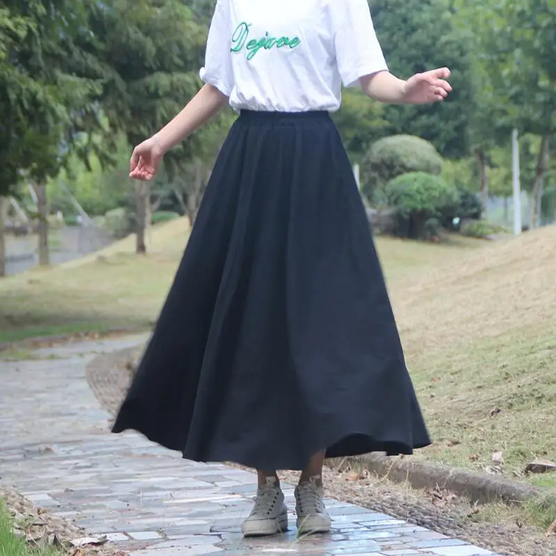 Женская плиссированная юбка с высокой талией элегантная повседневная длинная из