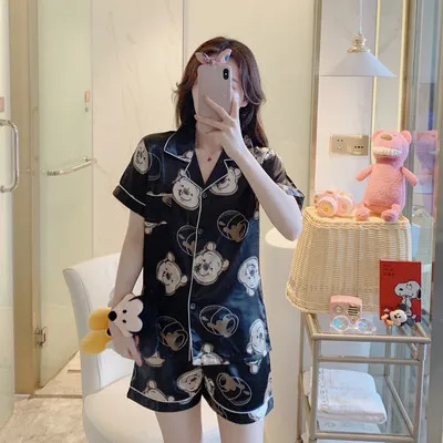 Disney и Микки Маусом пижамные костюмы для женская летняя обувь на тонком с коротким