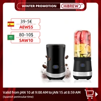 hibrew 3 in 1 portable ice crusher coffee bean grinder and juice blender lithium battery usb rechargeable dc 5v food grade cup