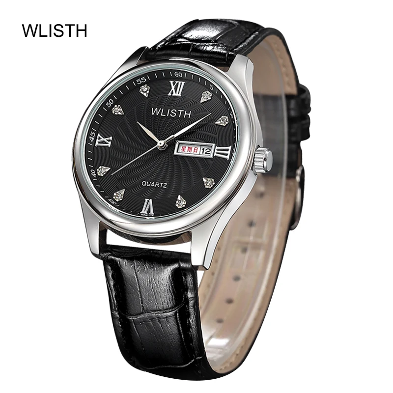 

Luxury Men Watches Double Calendar WLISTH Waterproof Sport Watch Luminous Wristwatch Casual Diamond Male Clock Relogio Masculino