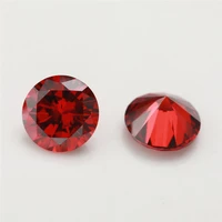 high quality 500pcs 1 2mm garnet color round cut synthetic loose gemstone cubic zirconia wholesale price