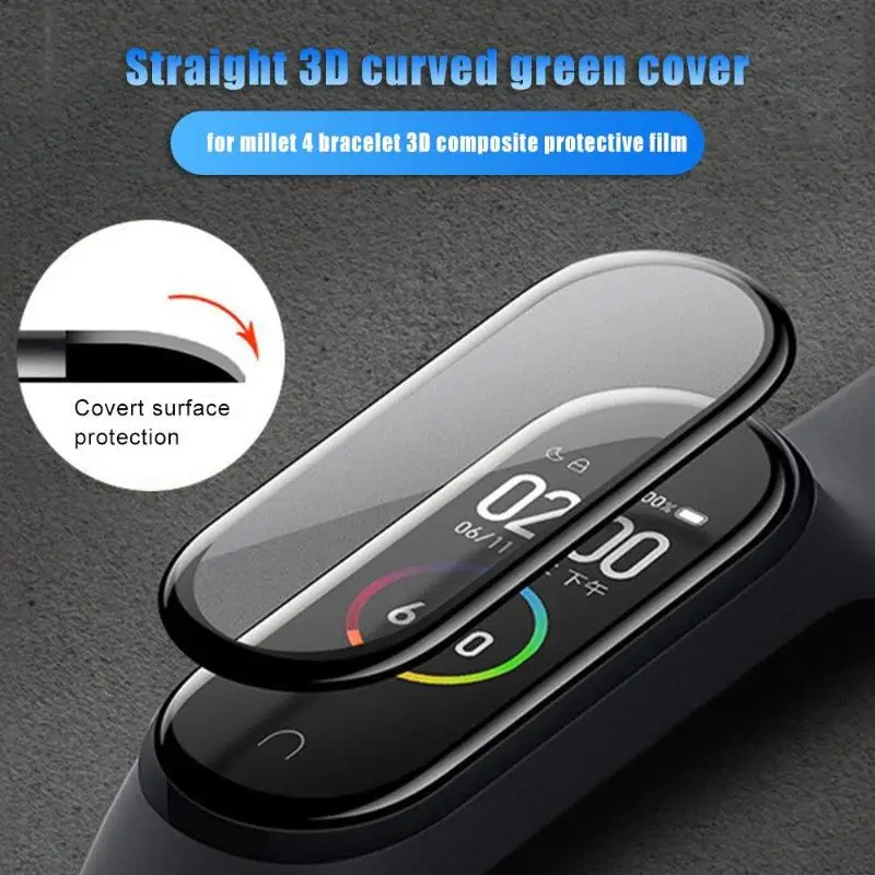 ALLOYSEED 3D закругленные края прозрачная защитная пленка для Xiaomi mi Band 4 против царапин