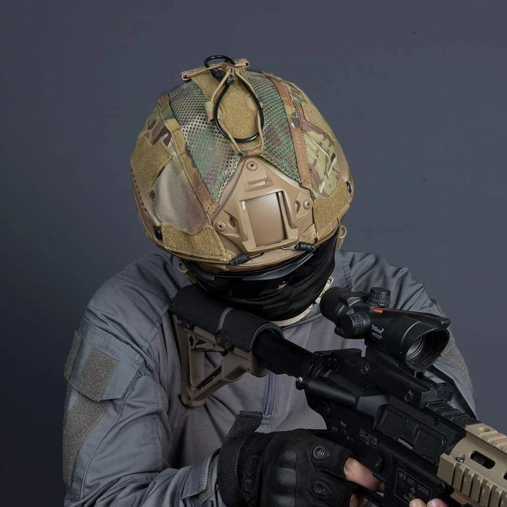 

Tactical Helmet Cover with Battery Rear Pouch FMA Helmet Multi-function Counterweight Bag Paintball Hunting Shooting Gear