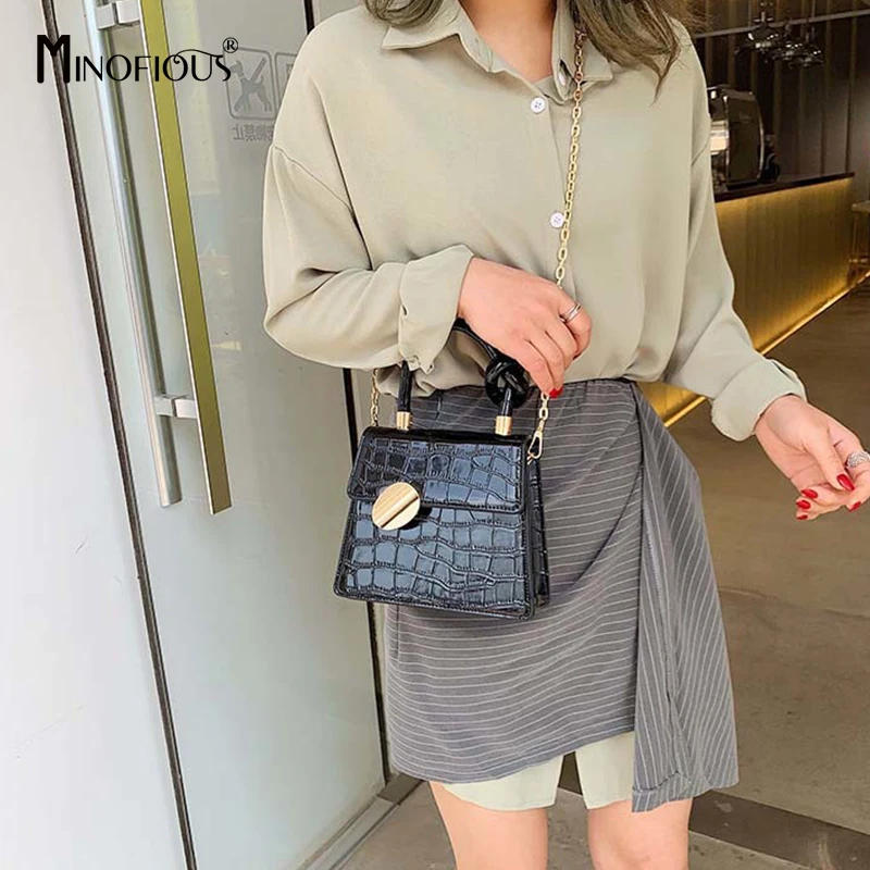 Женские дизайнерские сумки-Кроссбоди с каменным узором кожаные маленькие сумки