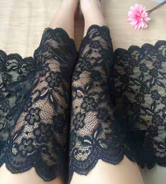 Черно-белая эластичная кружевная отделка юбки удлиненная юбка эластичные