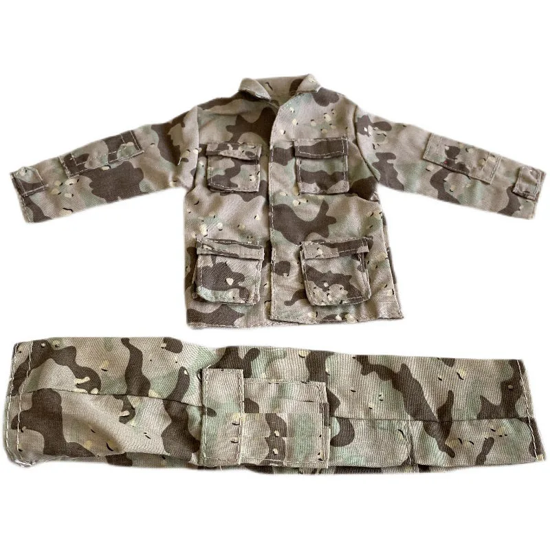 1/6 scale American camouflage Combat suit Camo Sand Jacket Pants for 12in Action Figure Toy