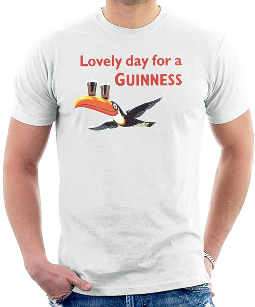 

Guinness Lovely Day for A Men's T-Shirt Hot Sales Harajuku Tee Summer 2020 Pure Cotton Breathable Short Sleeve Tshirt