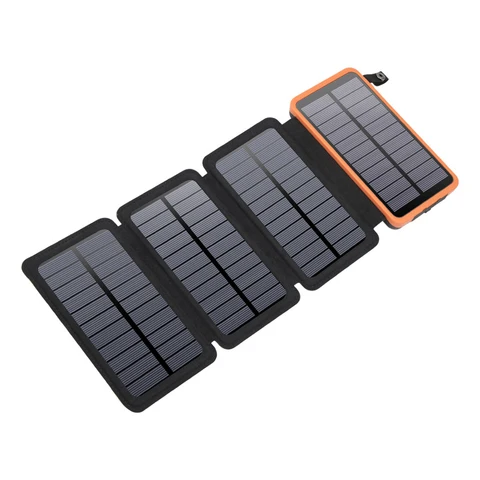 10000 мАч Открытый Водонепроницаемый солнечной энергии банк фонарик для iPhone 13 12 Xiaomi MI Samsung S22 зарядное устройство для мобильного телефона Powerbank