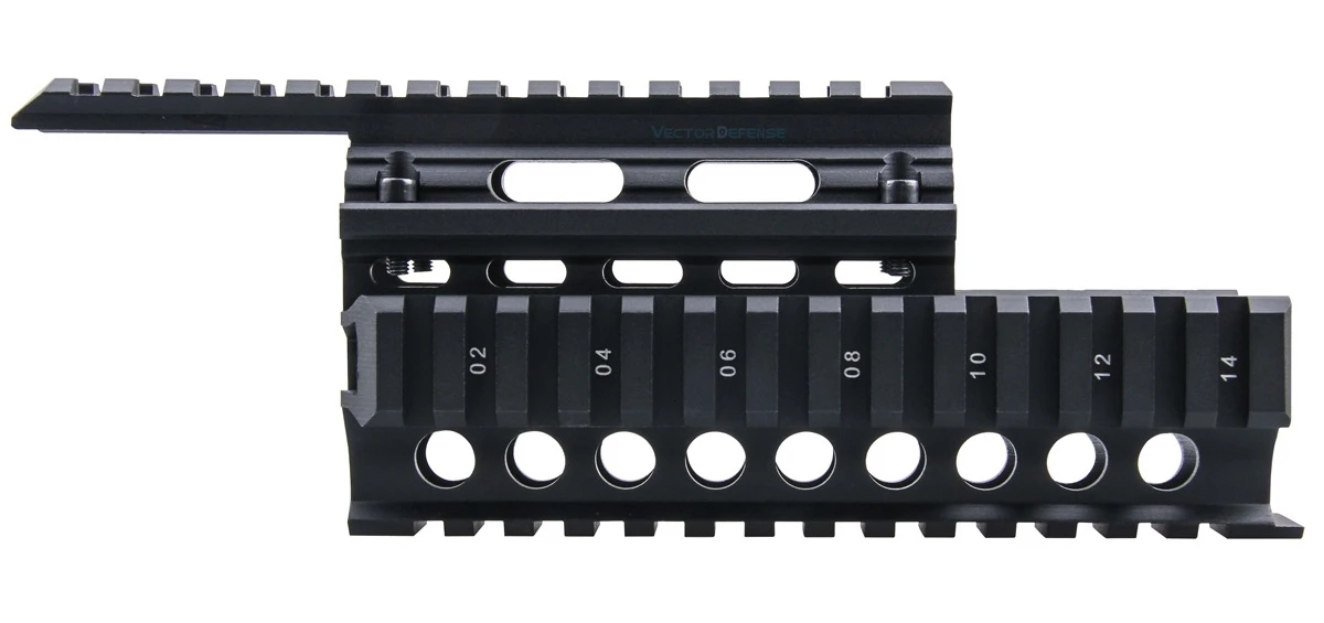Векторная оптика 2-piece Handguard Quad Rail system Mount fit AK 47& 74 Free Rail Cover Guards