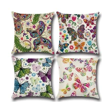 cartoon symphony butterfly flower cute fresh creative home pillowcase car cushion cover decoration decorative pillows