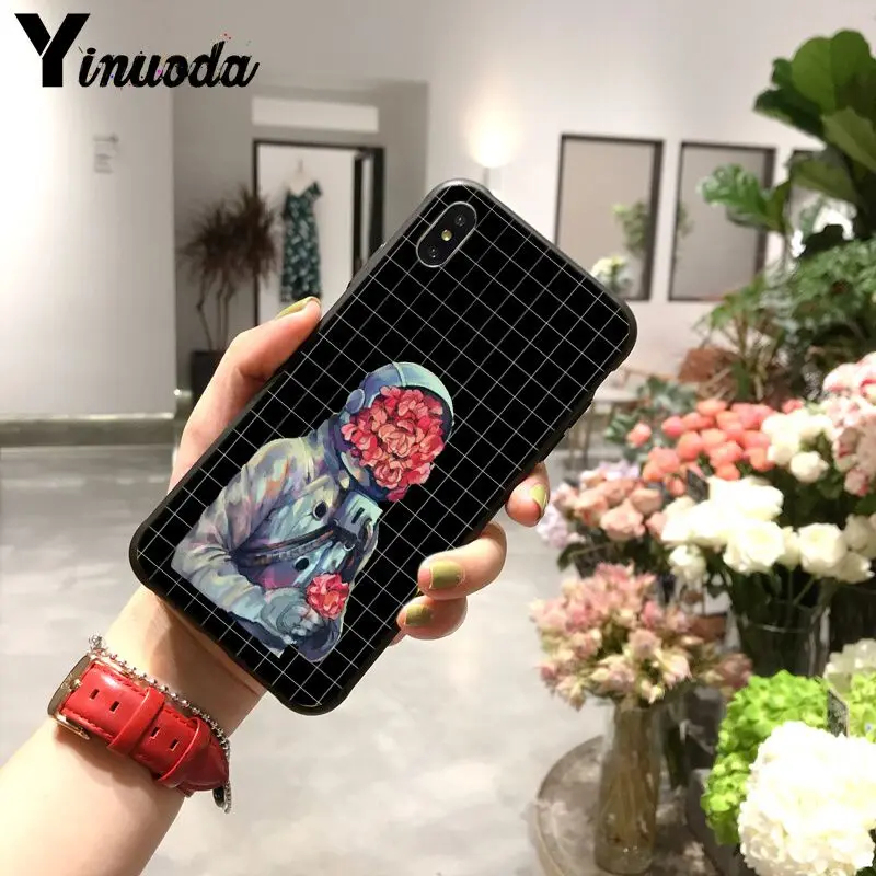 Yinuoda в черно белую клетчатую полоску красивый чехол для телефона iPhone 6S 6plus 7plus 8 8Plus