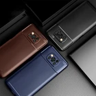 Чехол для POCO X3 для Xiaomi POCO X3 NfC Pocophone X3 X 3 NFC PocoX3, Оригинальный чехол из углеродного волокна, текстура, силиконовая Мягкая задняя крышка