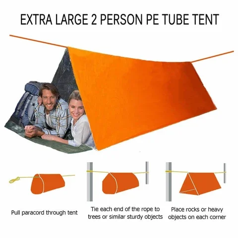 

Outdoor Life Emergency Sleeping Bag Thermal Keep Warm Waterproof Mylar First Aid Emergency Blanke Camping Survival Gear