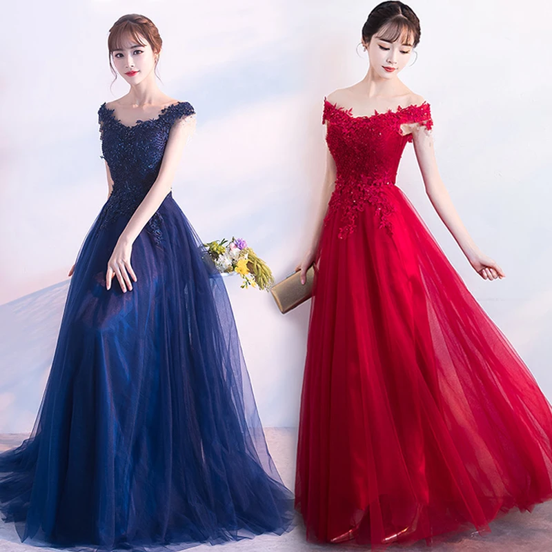 Королевские синие Элегантные платья невесты Vestido Azul Marino гость свадебное платье с