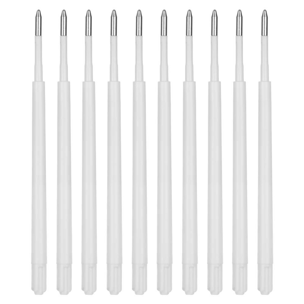 10 шт./лот шариковая ручка для заправки гладкая сменная подписи пластиковая