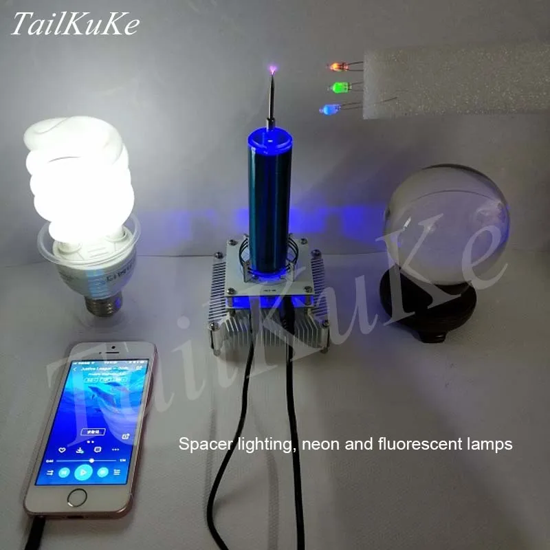 Tesla Coil Put музыкальная ветряная мельница венок простацированные огни беспроводная