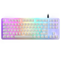 inkc 87 key mechanical keyboard 80 87 tkl pcb acrylic case hot swappable switch support lighting effects with rgb switch led