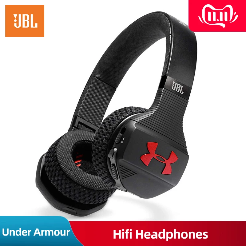 Под Armour JBL мкА TRAIN IPX4 устойчивое Bluetooth беспроводные наушники HiFi Fever спортивный плоский складной наушник с микрофоном
