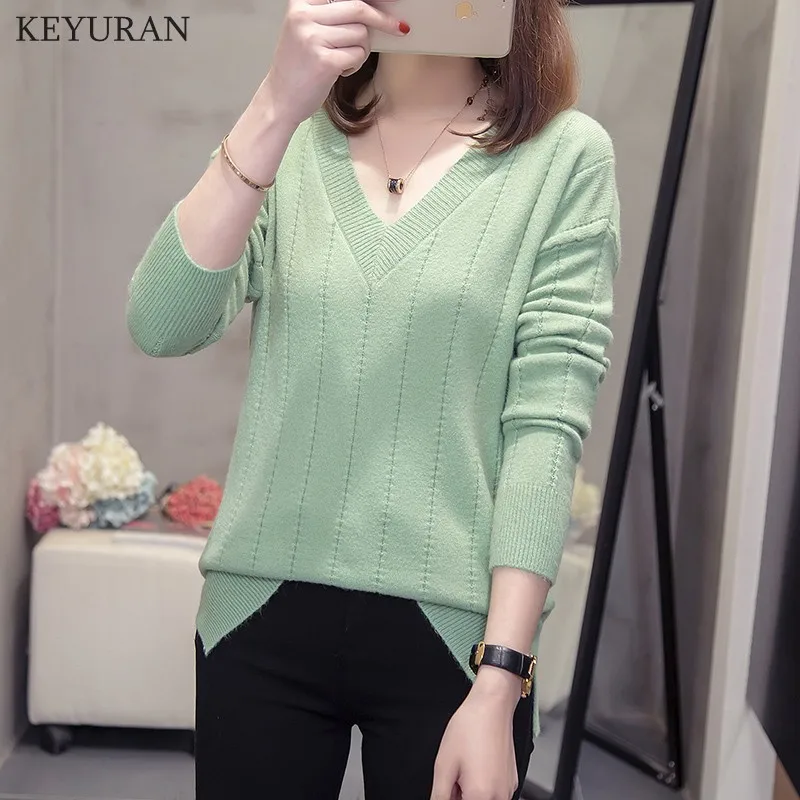 2021 осень-зима новый женский свободный пуловер свитер для женщин размера плюс XXXL