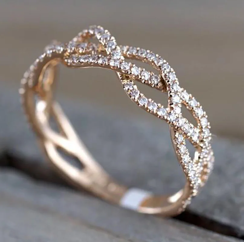 

New style ladies' fashion jewelry studded rhinestone Women's rings girls Jewelry for women 2020 all-match rings