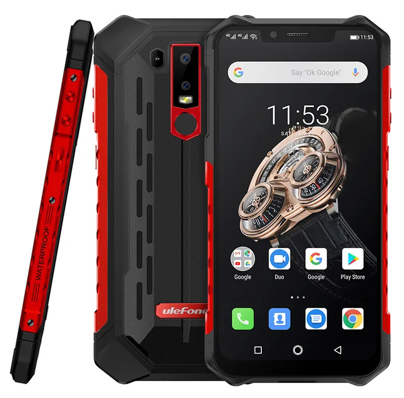 Ulefone Armor 6S IP68 Водонепроницаемый 4G мобильный телефон 6," 6 ГБ 128 ГБ Helio P70 Android 9,0 16MP 5000 мА-ч, беспроводное зарядное устройство смартфон